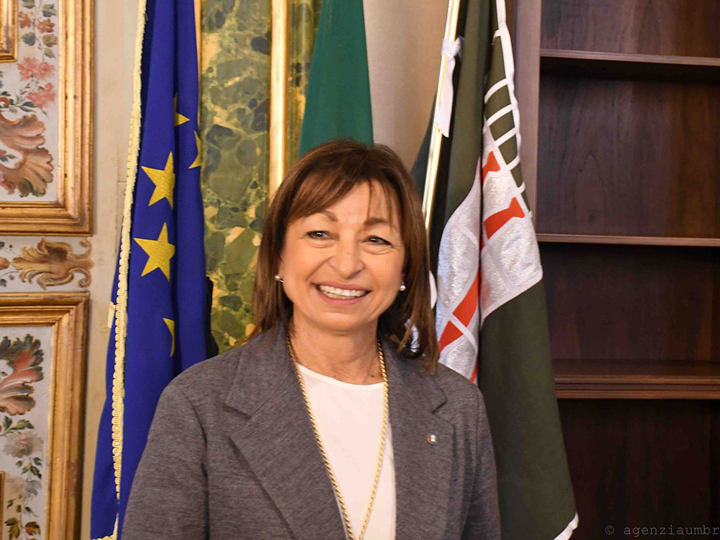 Donatella Tesei al Forum Ansa conferma la sua candidatura